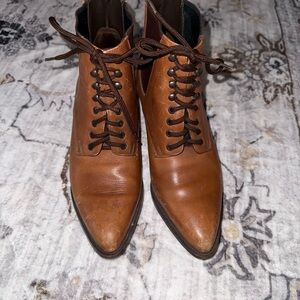 Vintage Brown DINGO Leather Women's Ankle Boots